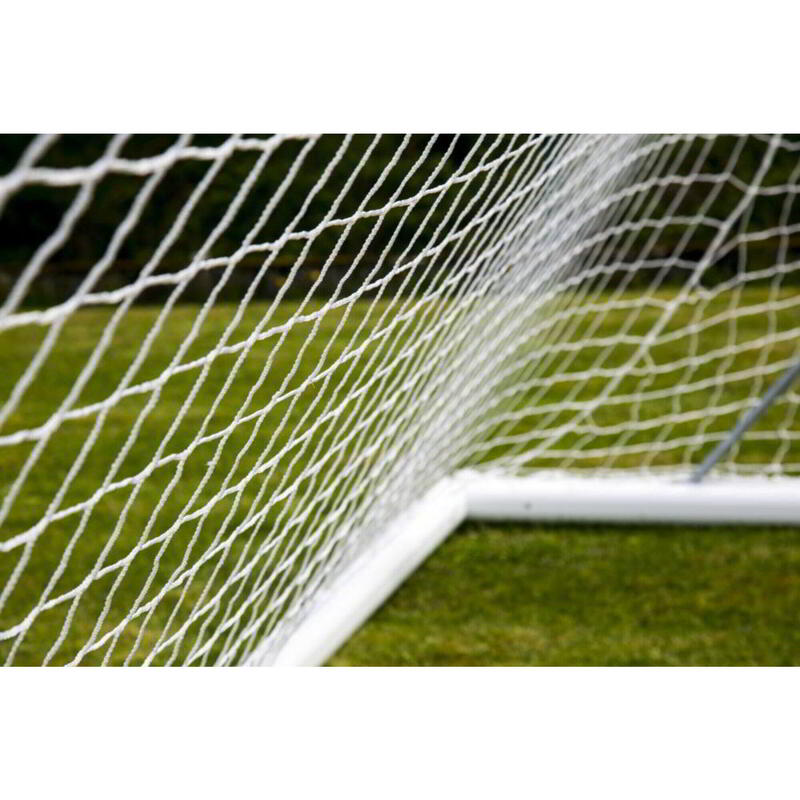 11-a-side voetbaldoelnet 4mm - Wit - Voor doel 7.32 x 2.44 x 0.8 x 1.5m