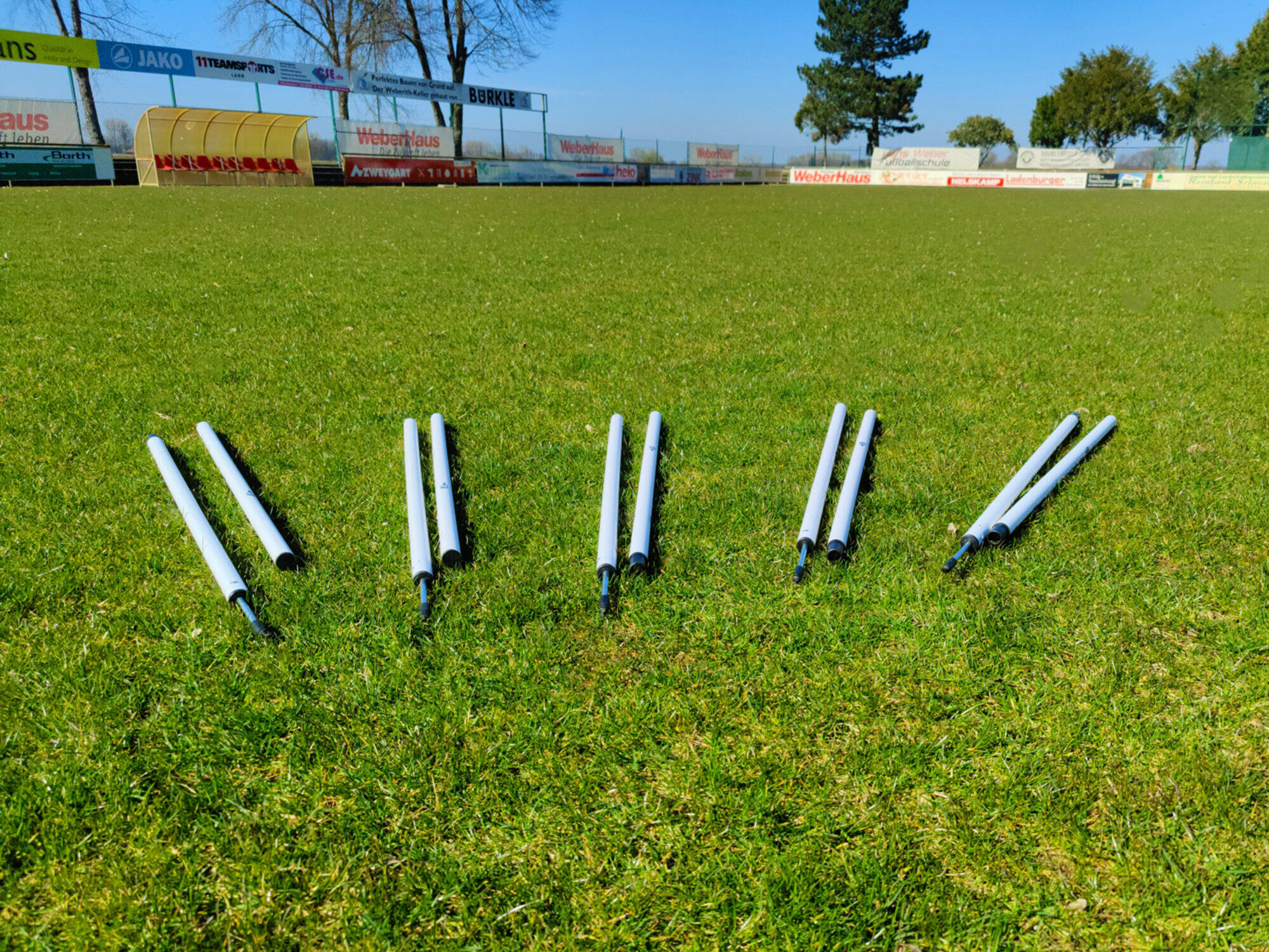 Lot de 5 piquets de slalom blancs 3/7