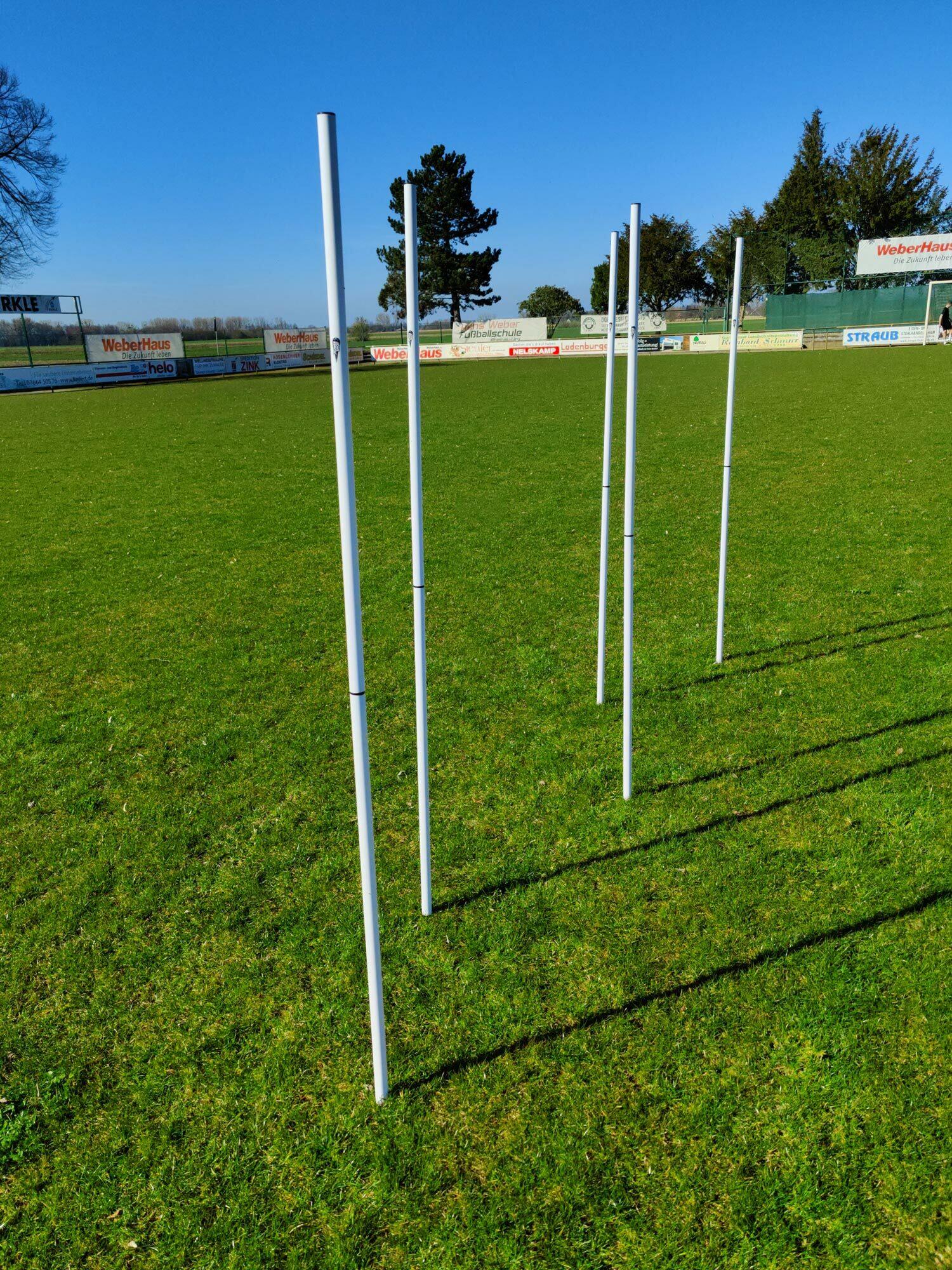 Lot de 5 piquets de slalom blancs 7/7