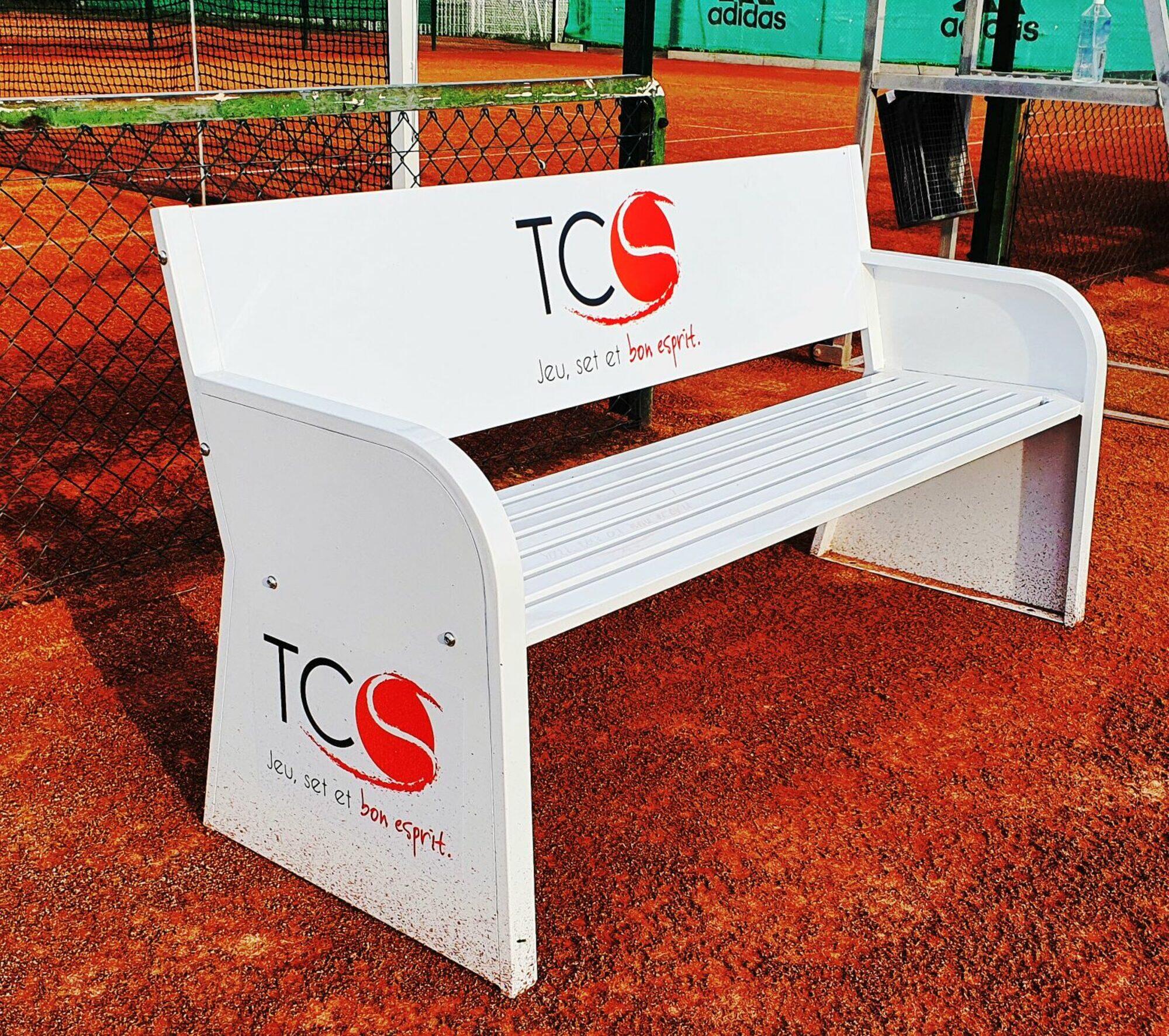 Banc en acier électrozingué blanc 3/5