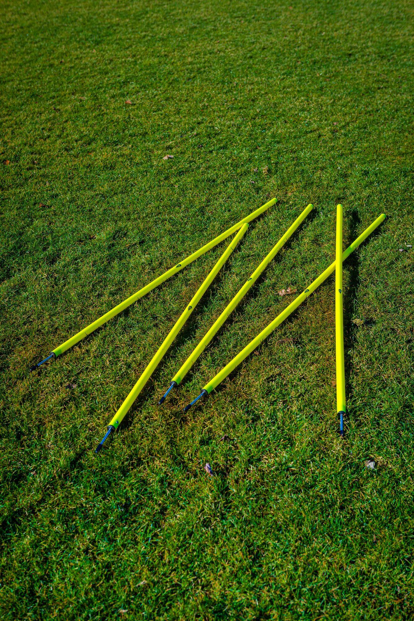 Lot de 5 piquets de slalom jaunes 5/7
