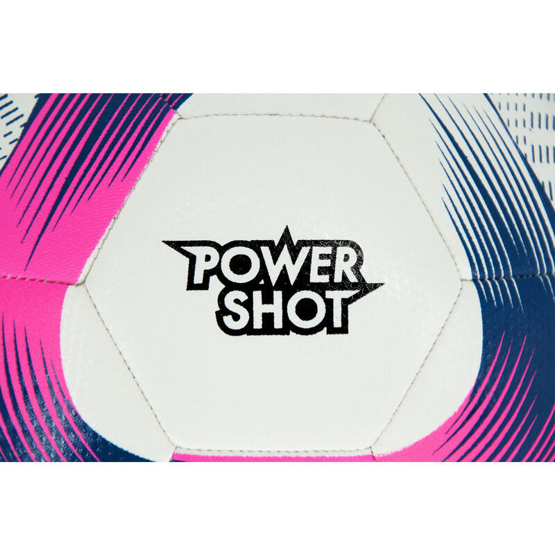 Bola de futebol Powershot rosa e azul