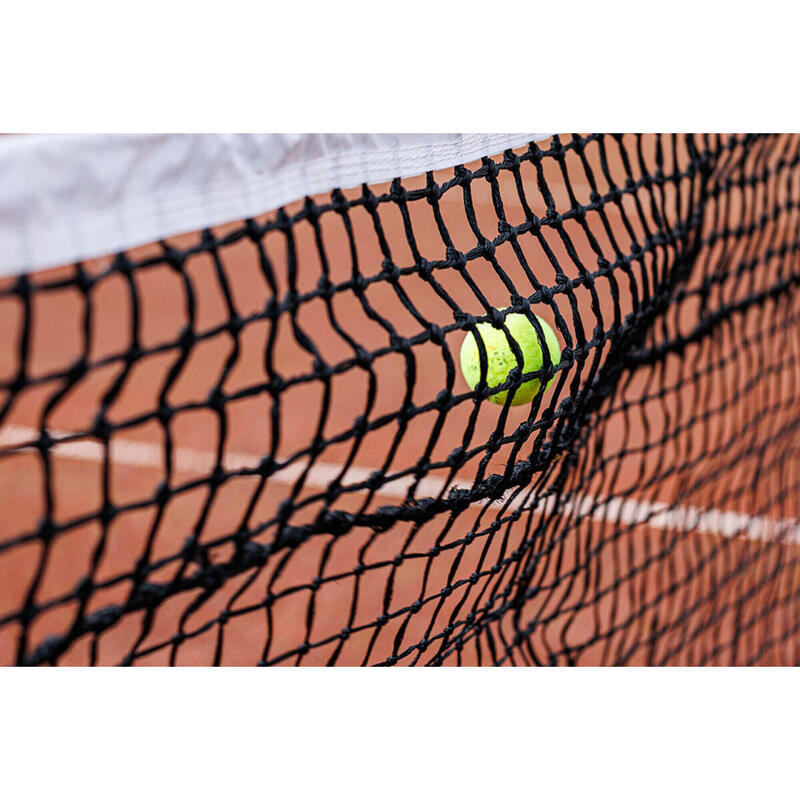 Filet De Tennis Polyéthylène Noir 3mm - 6 Mailles Doublées, 12.7m Long | Norme EN 1510