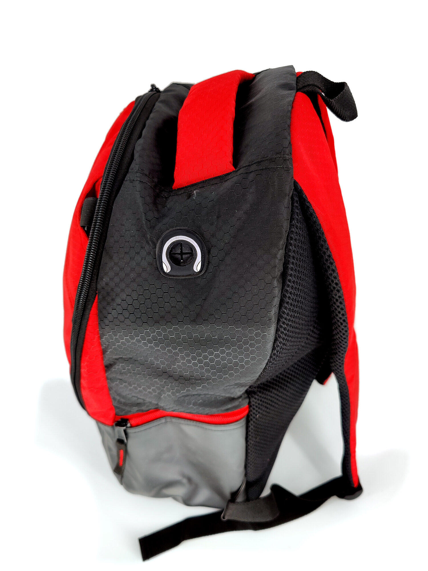 Borsa sportiva ecologica Pelota - Impermeabile - Rosso e nero 4/4