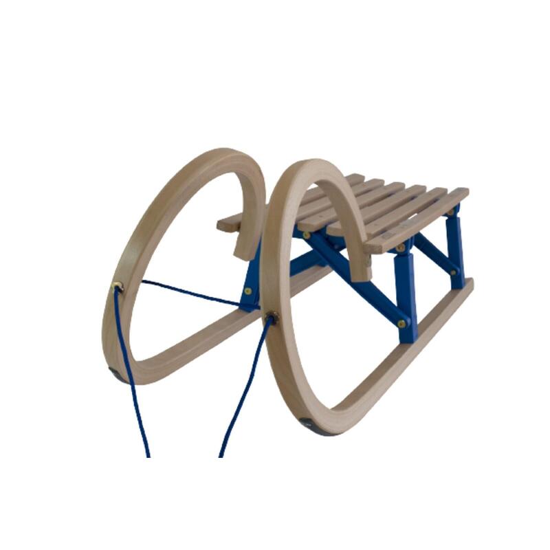 Trineo de caracol de madera plegable con asiento - 110cm