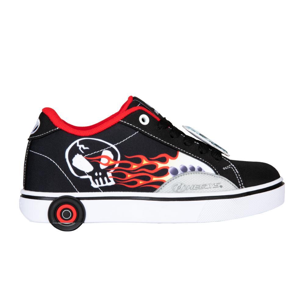 Hot Wheels Fire CB Black/Red Kids Heely Shoe 2/5