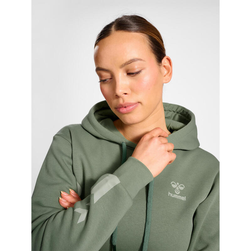Sweat à Capuche Femme Lucy - Léger Col V - Taille M Orange - Fitness, Running, Randonnée