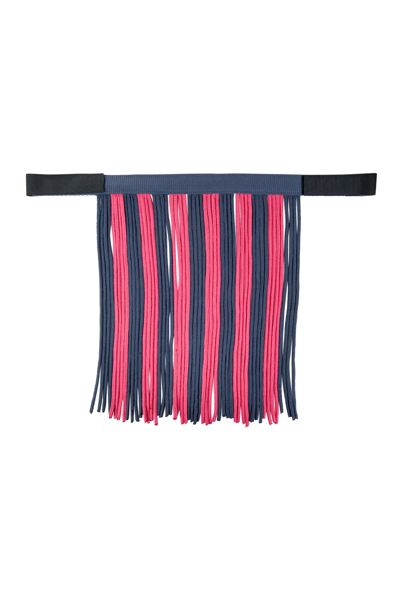 Set de licol mousqueton & franges détachables gris/rose foncé 5/7