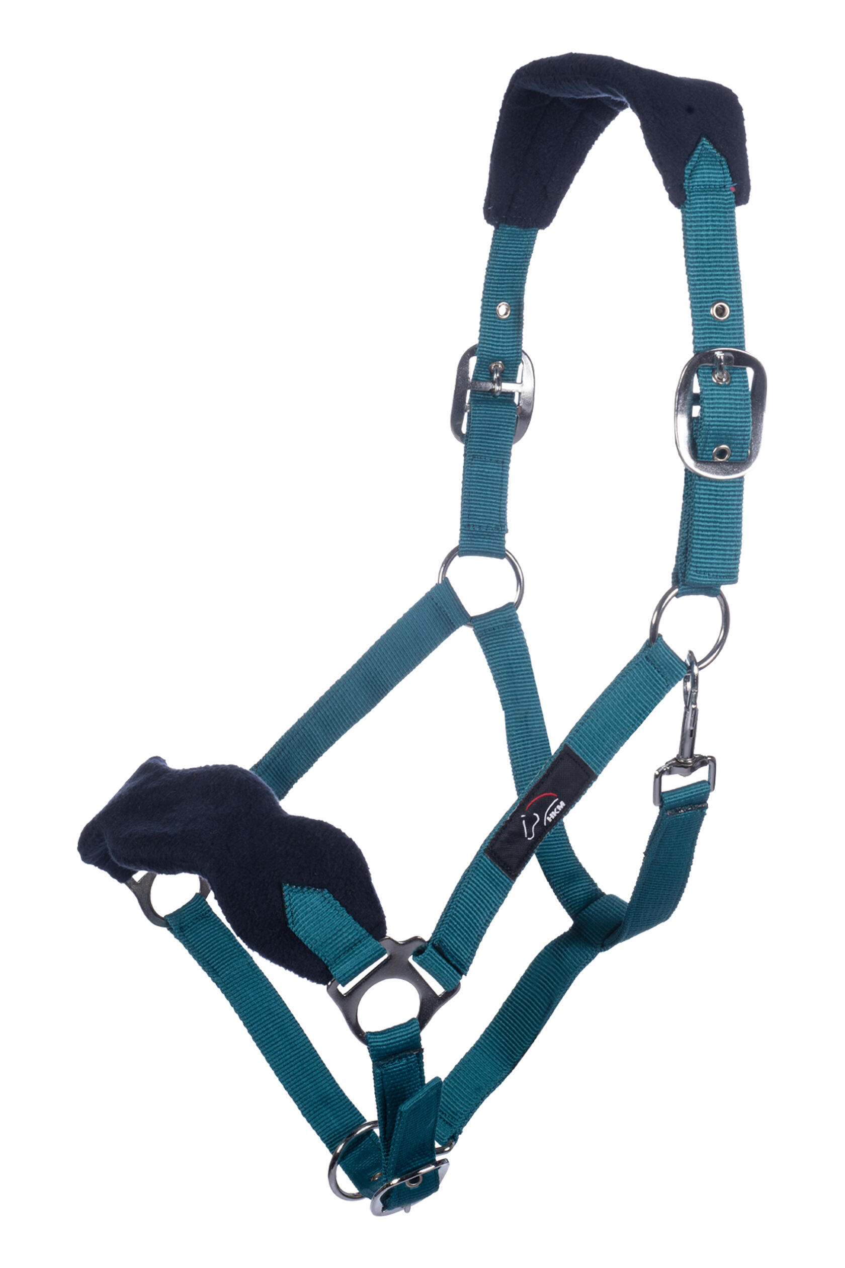 Set de licol mousqueton & franges détachables pétrole/navy 3/7