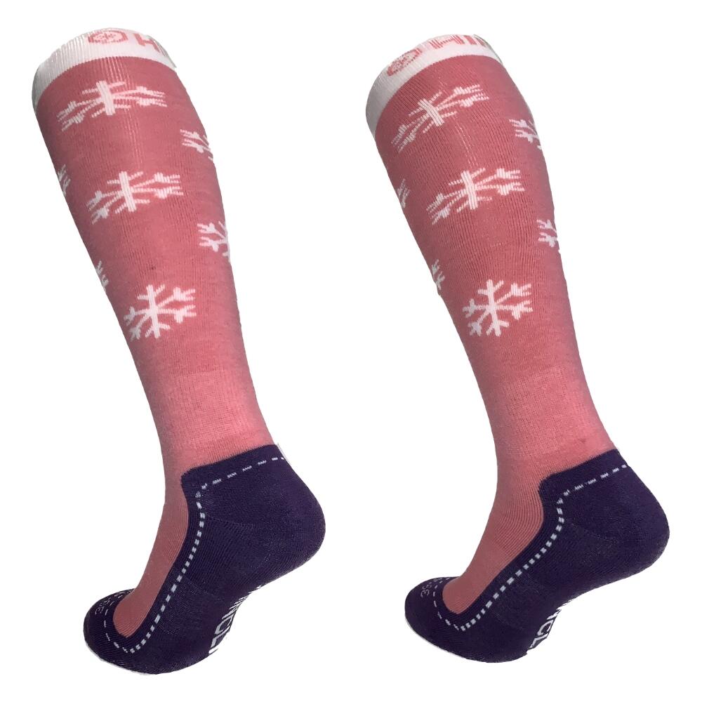 Hingly Skisokken Snowflake Roze 2/2