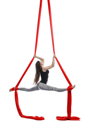 Szarfa akrobatyczna Aerial Silks Taniec w Powietrzu Just z krętlikiem
