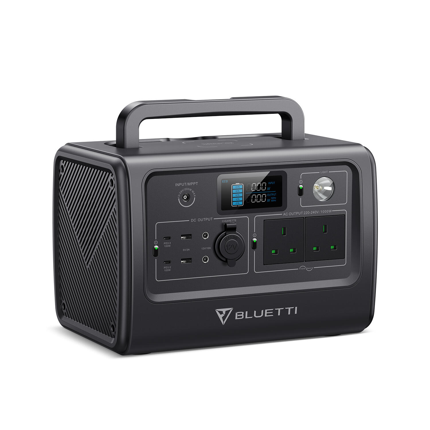 BLUETTI EB70 1000W Portable Solar Generator for Home Backup, Camping 1/7