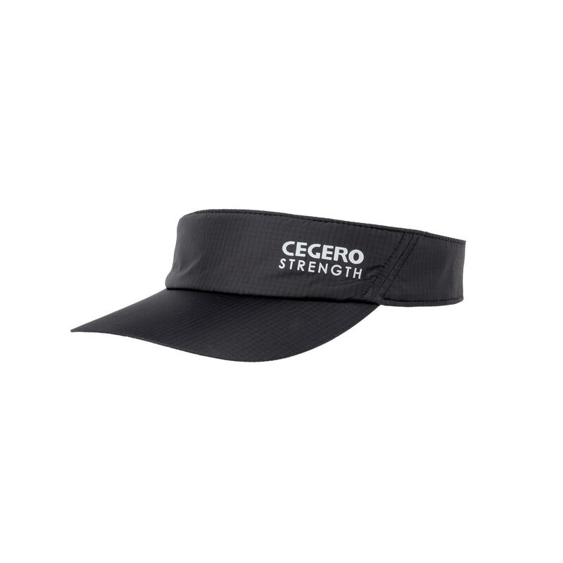 中性 UV 遮陽跑步帽 - 黑色