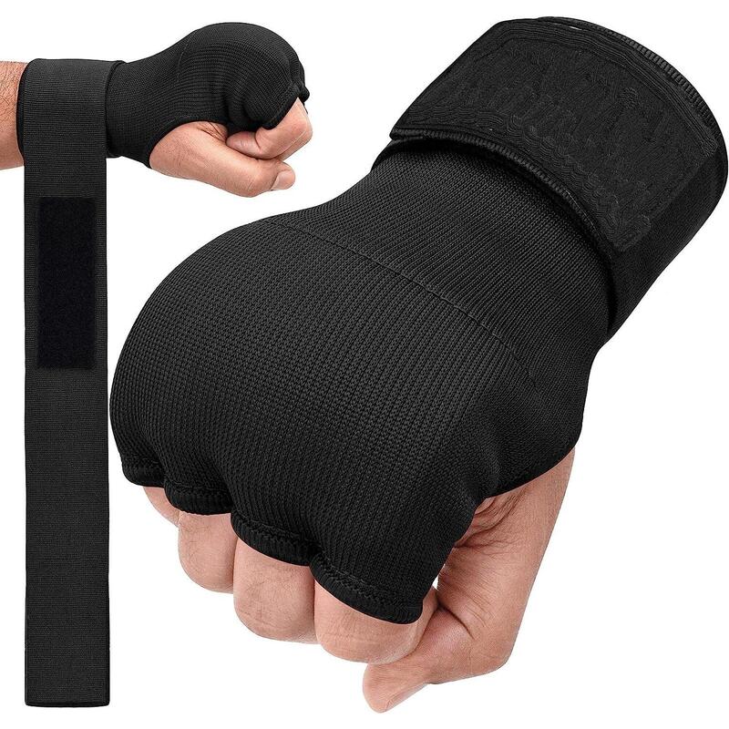 Guantes Interiores de Boxeo NRG - Negro - Algodón - Acolchado de Gel - Boxing