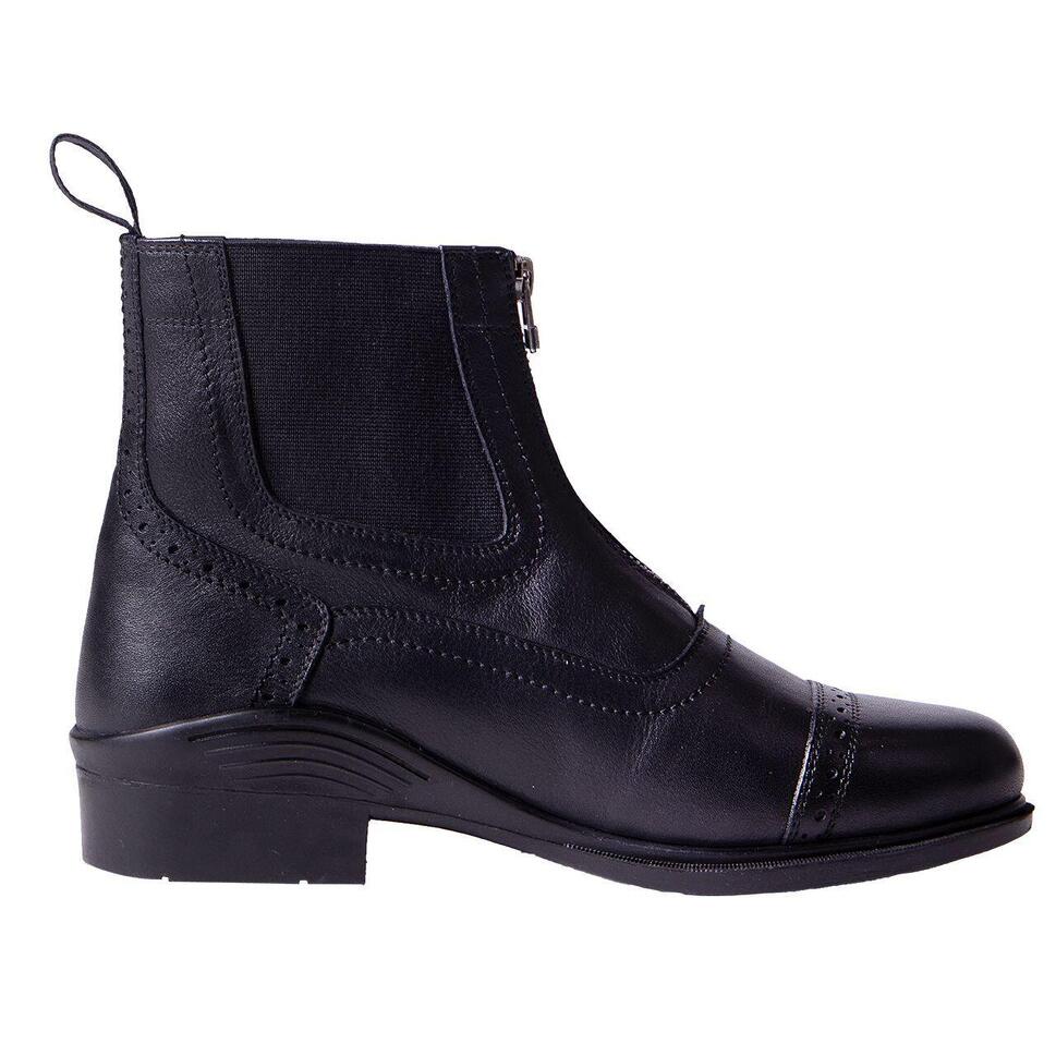 Bottines D'équitation SOMERO - Cuir Noir Taille 42 Avec Fourrure Et Fermeture Zip, Neuves En Boîte