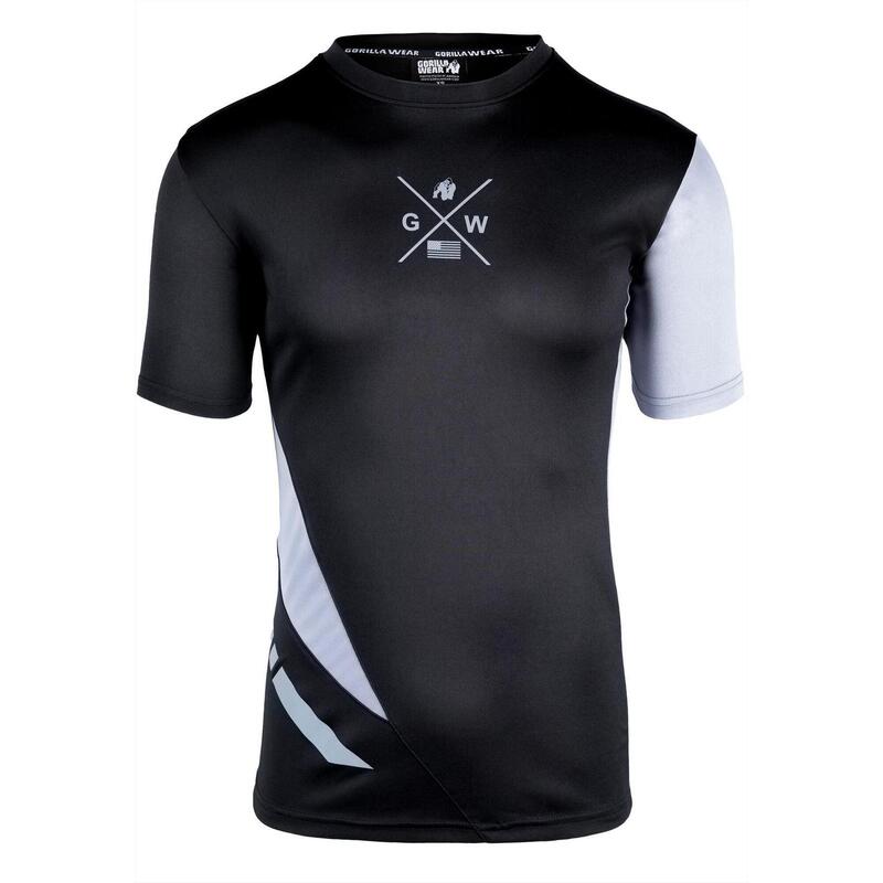 Gorilla Wear Hornell T-Shirt - Unisex - Zwart/Grijs - 2XL
