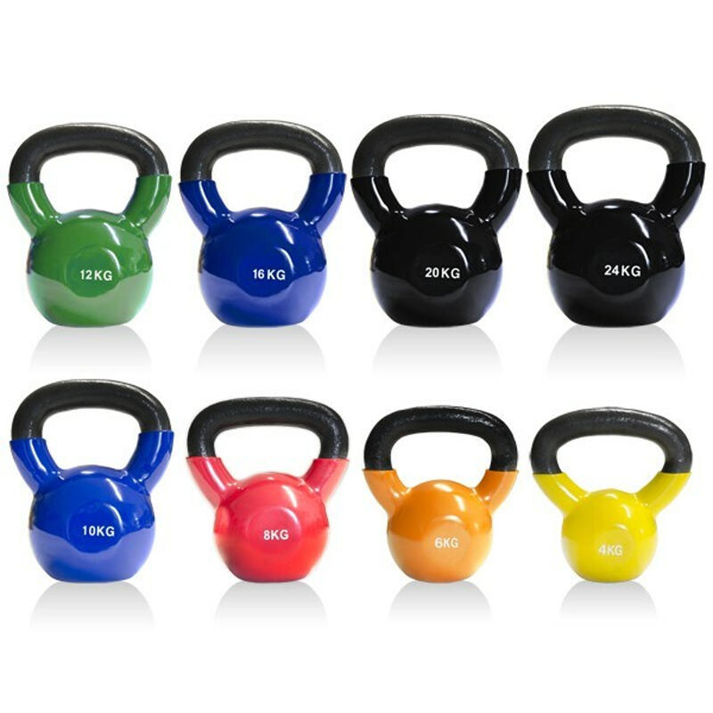 Kettlebell Pesa Rusa con Recubrimiento de Vinilo 4kg Fitness Musculación