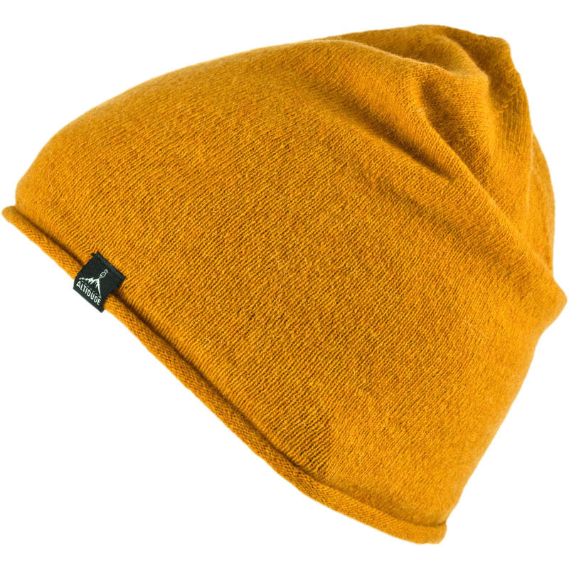 Winter muts Edge fijn gebreide unisex beanie lam & merino wol