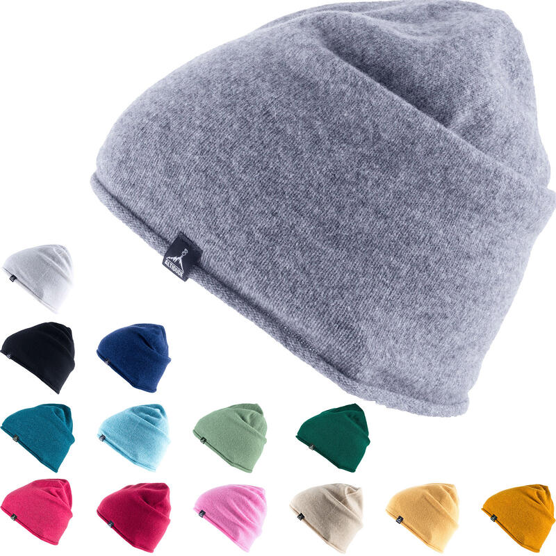 Wintermütze Edge Fein Strickmütze Unisex Beanie Mütze Lamm & Merino Wolle