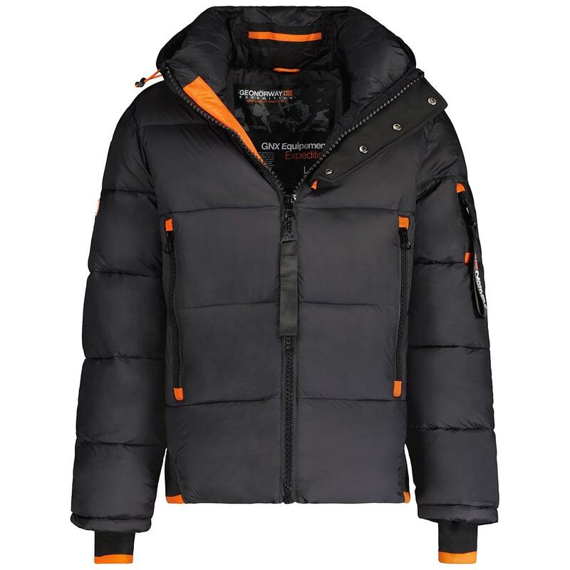 Geographical Norway Alpes, Chaqueta Bomber para Hombre, Negro