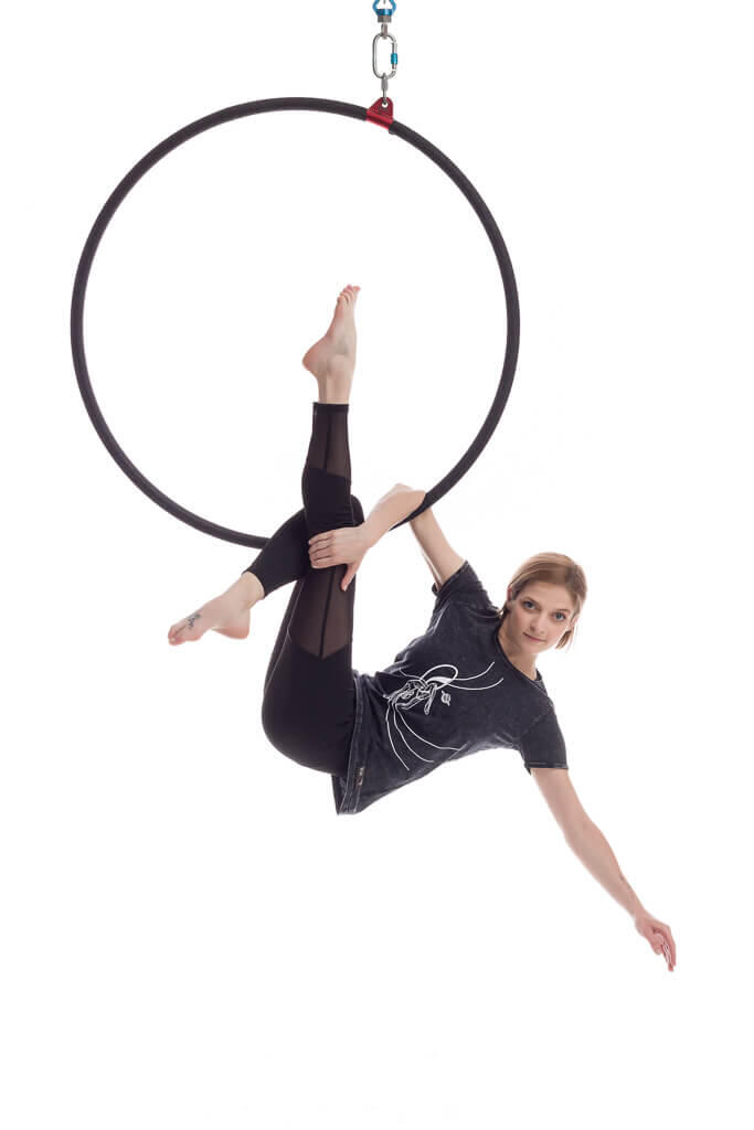 Koło cyrkowe Aerial Hoop Taniec w powietrzu z 1 uchwytem 2/6
