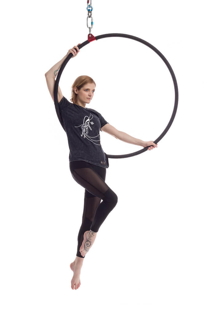 Koło cyrkowe Aerial Hoop Taniec w powietrzu z 1 uchwytem 4/6