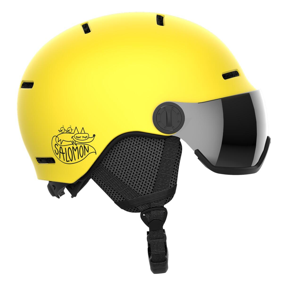 Casque de ski Salomon Orka Visor Vib Jaune Un FLS Blue 2024 4/4