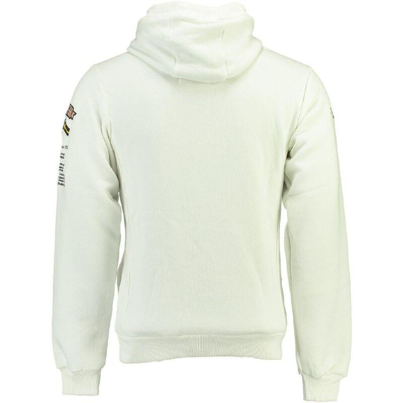 Sudadera de hombre Geographical Norway Gymclass blanco