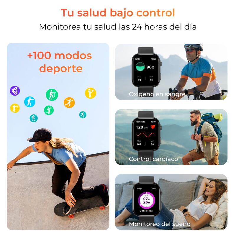 Smartwatch-autonomie 5 dagen, sport- en onderwatermodi