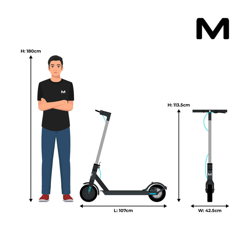 Elektrische step Motus Scooty 8.5, Vermogen 350W, Batterij 7.8Ah