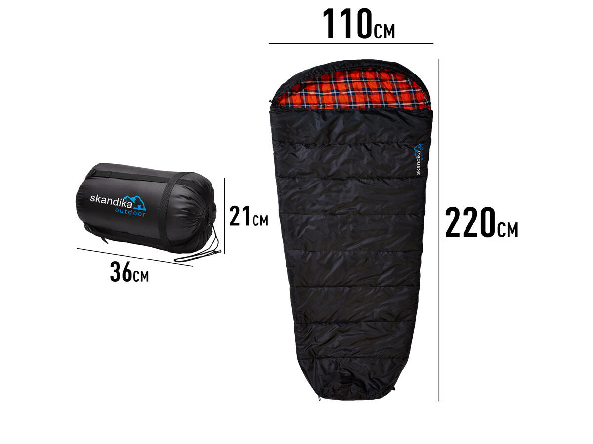 Sac de couchage Vegas Flanell - sarcophage XXL - Jusqu'à - 12°C - 220 x 110 cm 7/7
