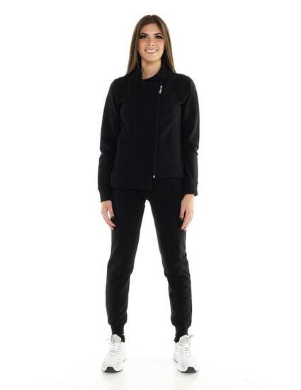 Survêtement femme avec zip diagonal Leone Blackout