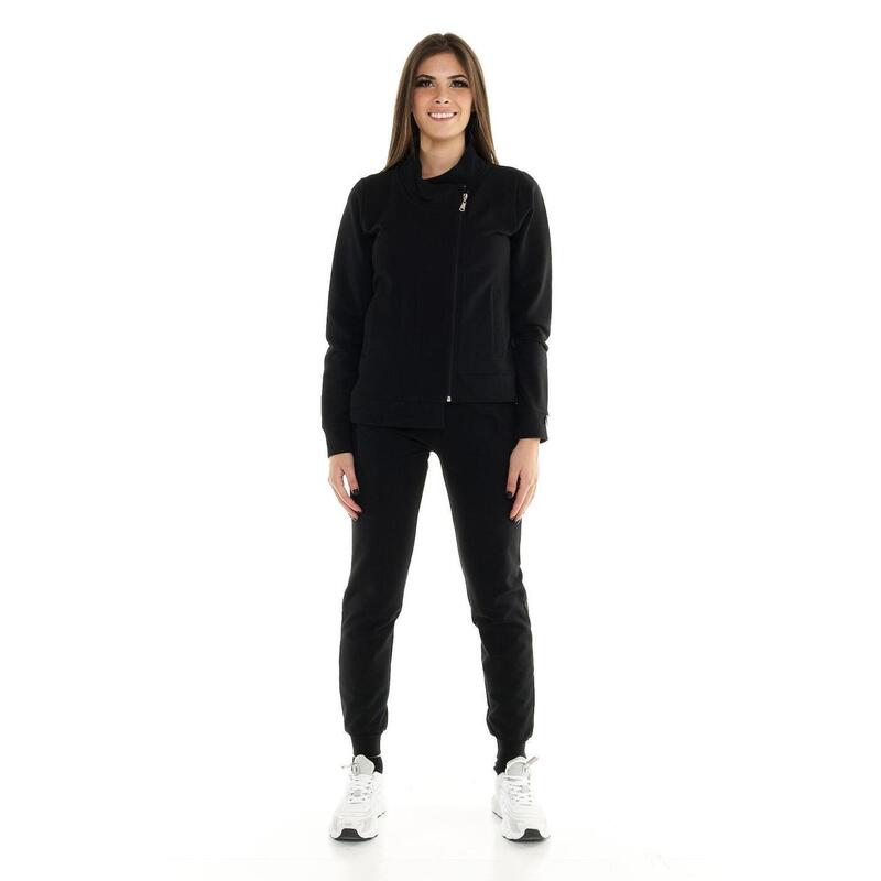 Trening Leone dama cu fermoar diagonal Blackout