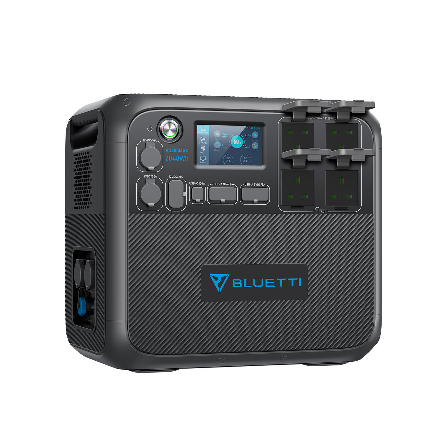 BLUETTI BLUETTI AC200MAX 2200W/2048Wh Portable Power Station for RV, Camping, Home Back