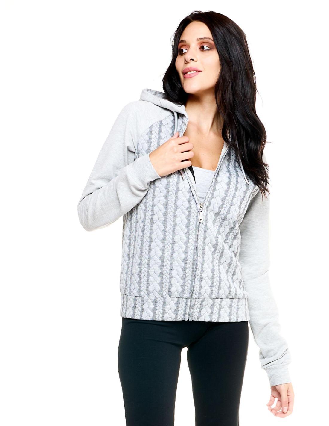 Sweatshirt met capuchon en ritssluiting voor dames Greyss 5/6