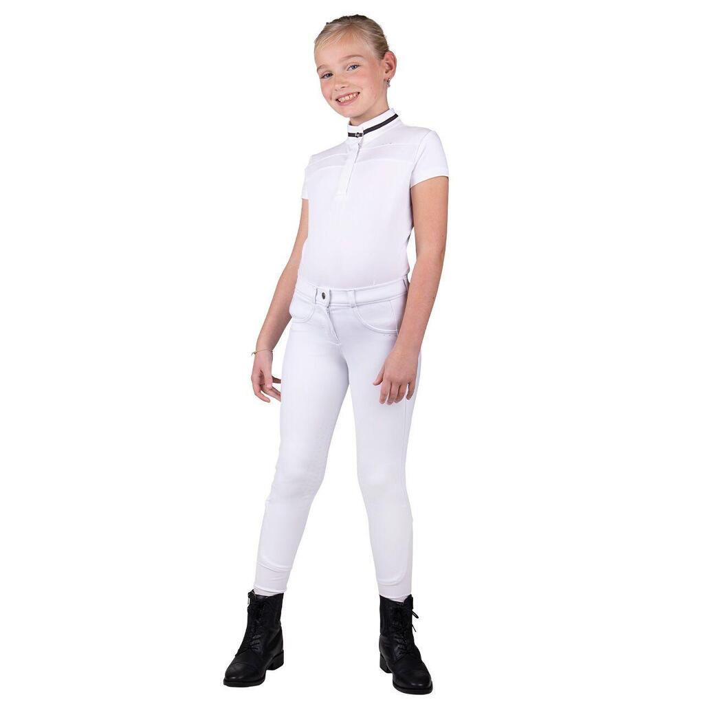 Mid grip riding pants for children QHP Kae