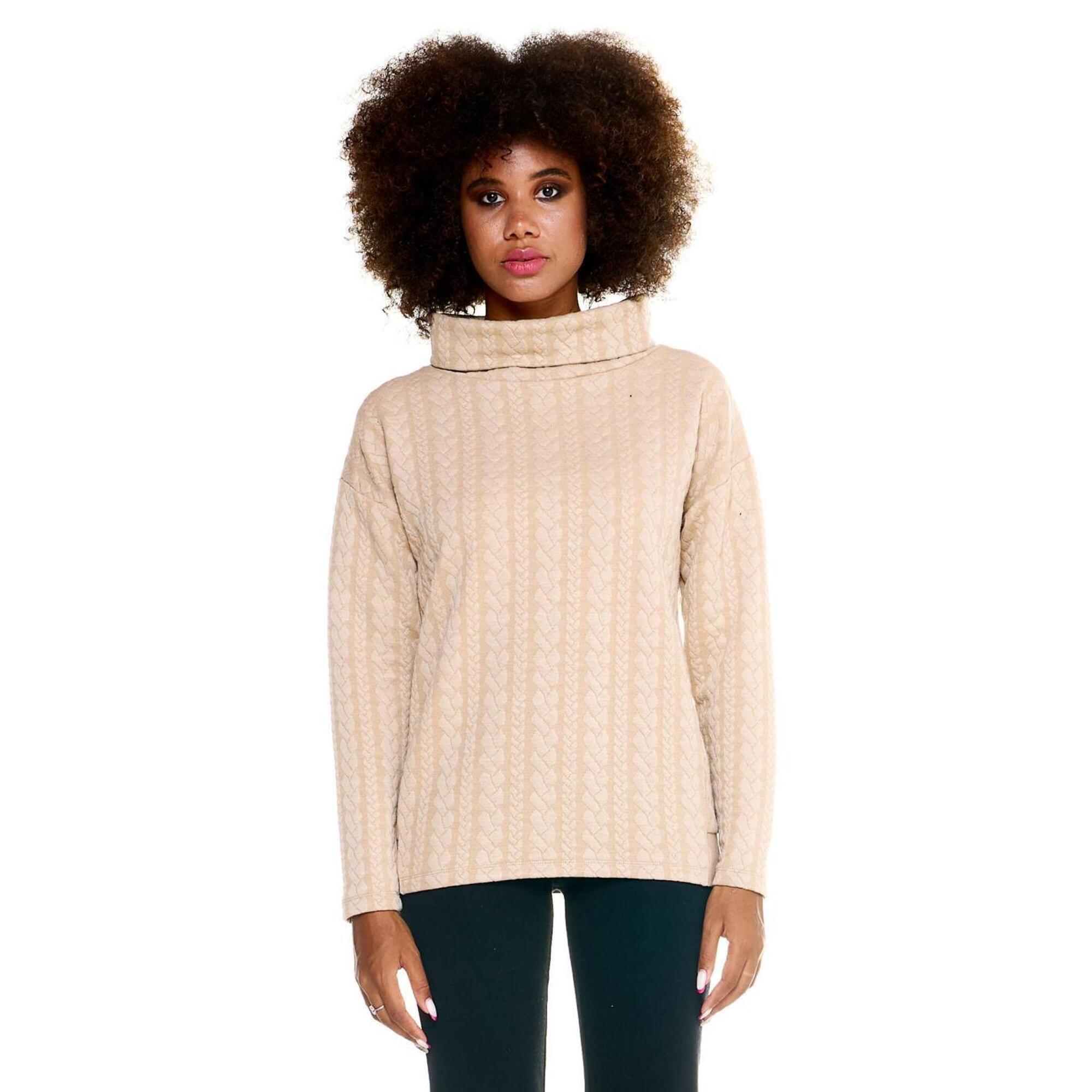 Leone 1947 Apparel - Pull Torsadé Femme Leone Greyss - Sweat-shirt - Beige - 38 S - Decathlon