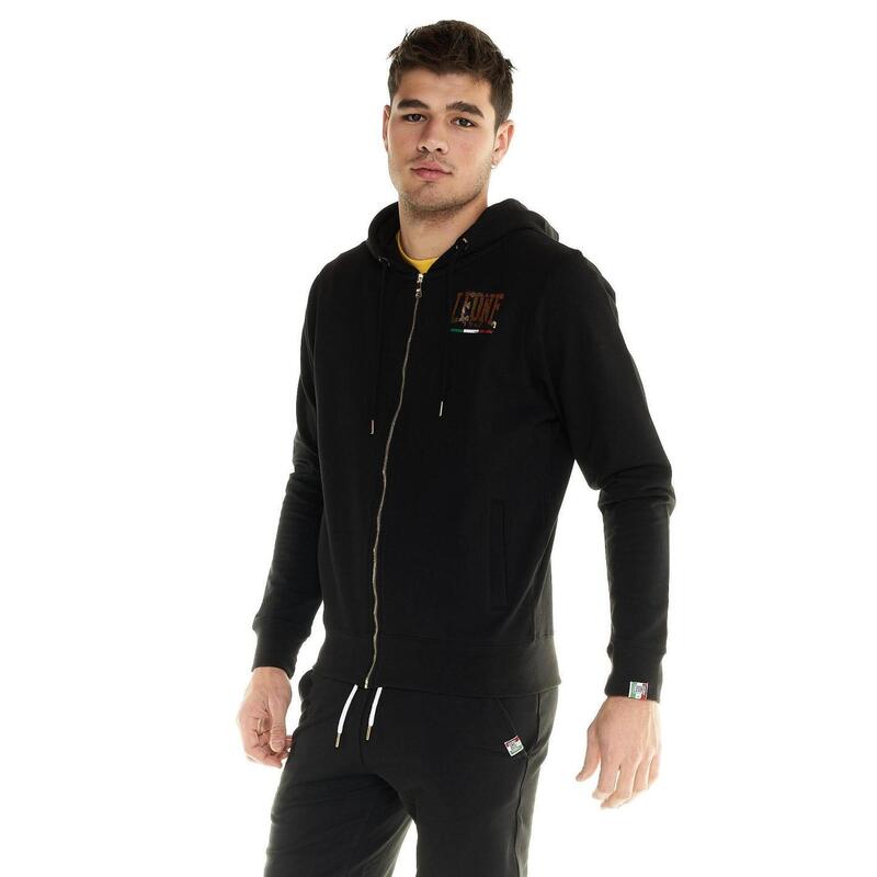 Felpa Leone uomo full zip Winter Gold