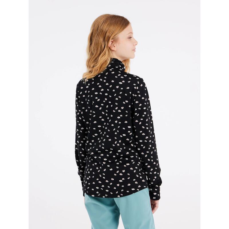 Girls Prtvesh Jr 1/4 Zip Top - Trui - 290 true black - meisjes - Pisteskiën