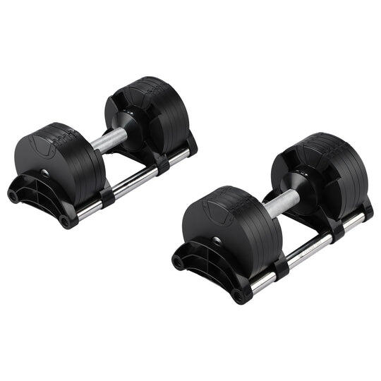 Juego de 2 Mancuernas Ajustables de 2kg a 20kg Fitness Tech