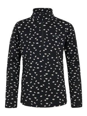 Girls prtvesh jr 1/4 zip top - trui - 290 true black - meisjes - pisteskiën