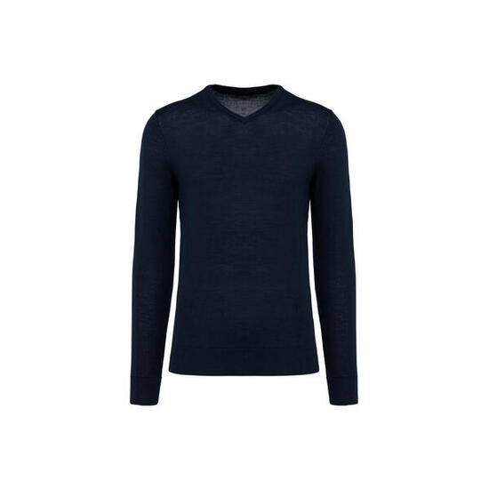 Merino-Pullover mit V-Ausschnitt Kariban Premium