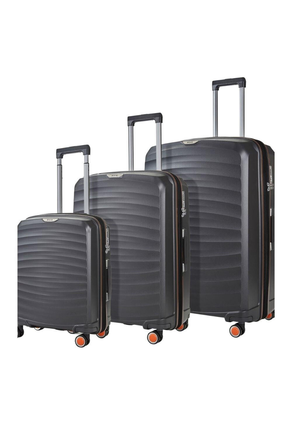 ROCK Sunwave 3 Pc Set 8 Wheel Hardshell Expandable Suitcases
