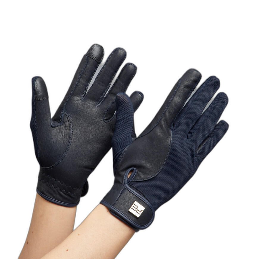 Leather and mesh riding gloves Premier Equine Bordoni