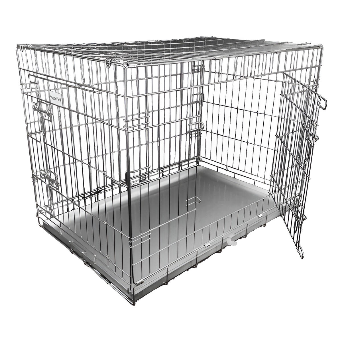 HugglePets Dog Cage with Metal Tray 1/7