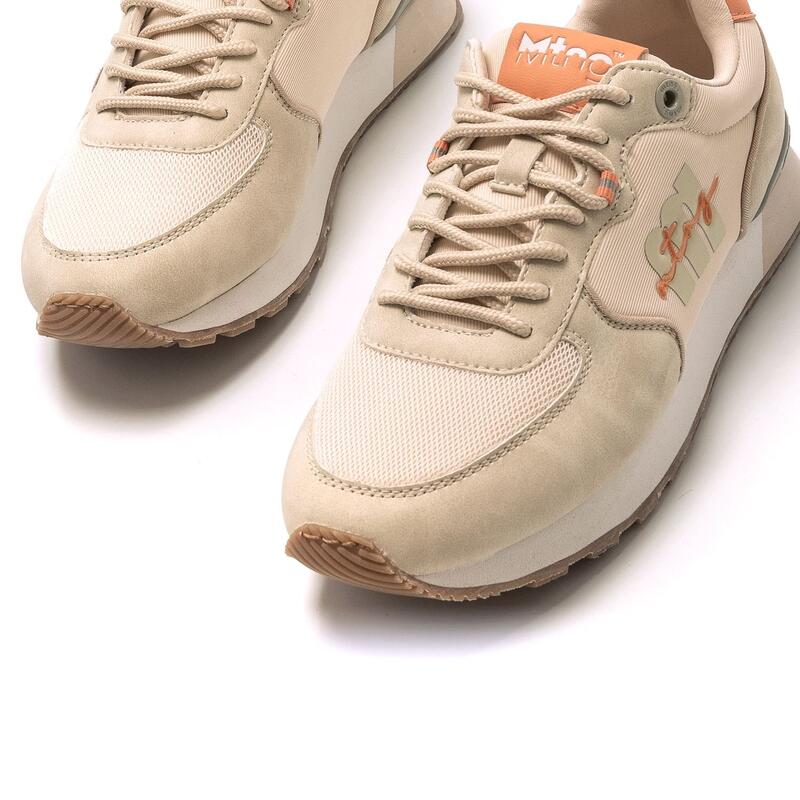 Zapatillas Caminar Mujer MTNG Joggo Beige