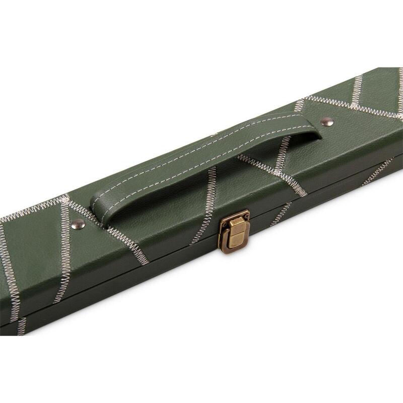 Funky Chalk Deluxe 1 Piece 2 Slot GREEN CRAZY STITCH Snooker Cue Case