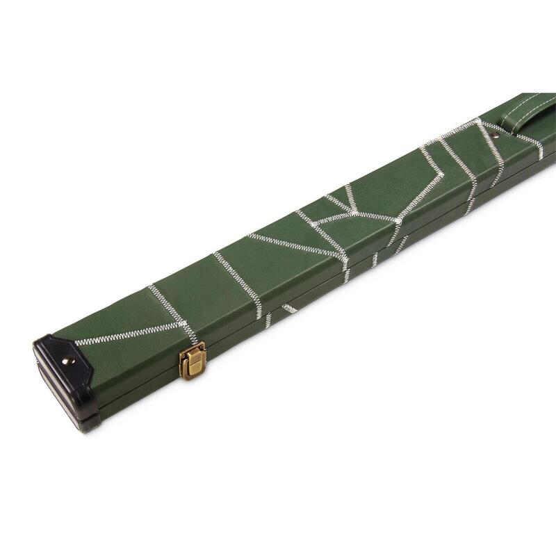 Funky Chalk Deluxe 1 Piece 2 Slot GREEN CRAZY STITCH Snooker Cue Case