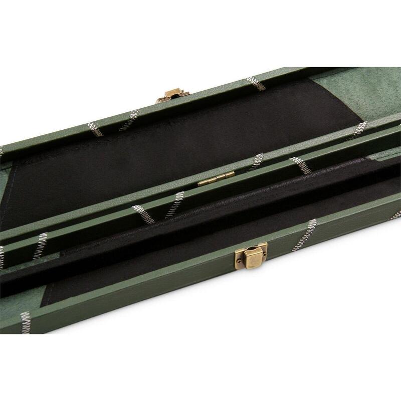 Funky Chalk Deluxe 1 Piece 2 Slot GREEN CRAZY STITCH Snooker Cue Case