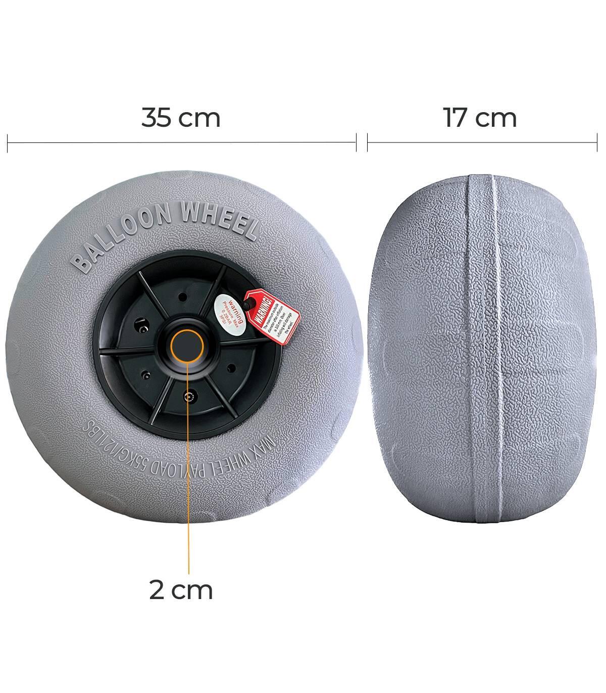 Chariot de kayak auto-videur CKA06 Roues ballon 12" pour tous types de surfaces 4/6